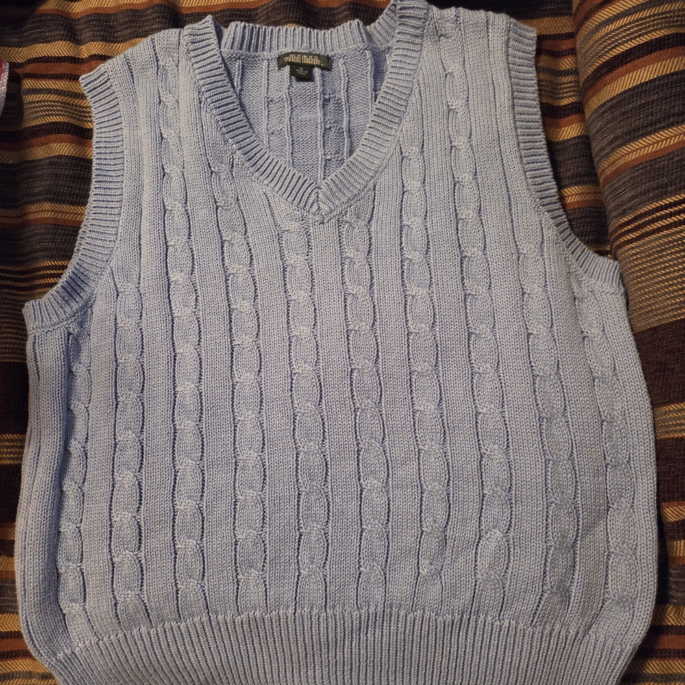Wild Fable Light Blue V-Neck Sweater Vest